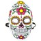 Party Central Sugar Skull Day of the Dead Masks - One Size - Pack of 12